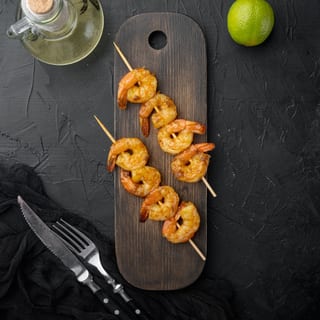 Sugar Cane Shrimp Skewers